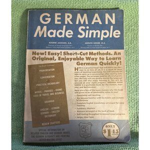 German Made Simple‎ A Made Simple Book Eugene Jackson Adolph Geiger 1st Ed 1965
